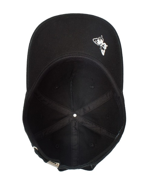 X-girl(エックスガール)の「BUTTERFLY SCRIPT LOGO 6PANEL CAP(キャップ・レディース・ホワイト/ブラック・ONE SIZE)」の12枚目の写真