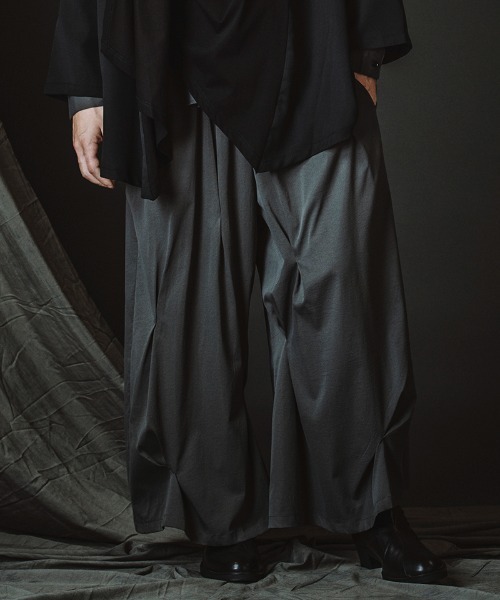 NO ID.（ノーアイディ）の「mp14810-ﾗﾝﾀﾞﾑﾀｯｸﾜｲﾄﾞPT パンツ(458006-437P)（その他パンツ・メンズ・グレー/ブラック・2/1）」の19枚目の写真