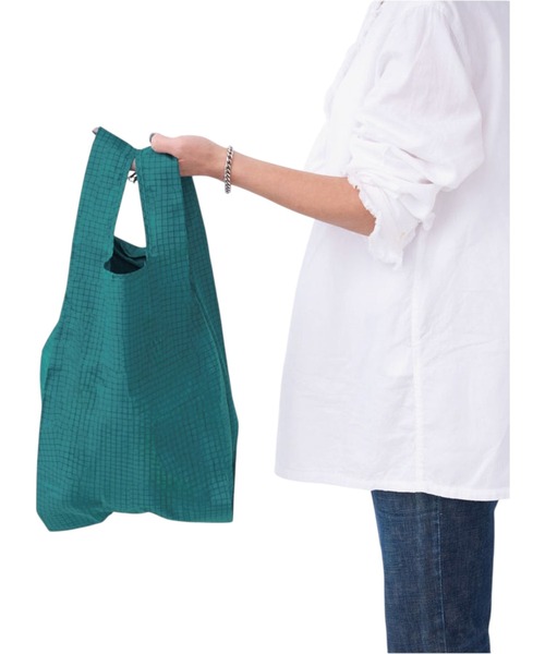 392 plusm(サンキューニプリュスエム)の「392plus m ポケット収納エコバッグ S(エコバッグ/サブバッグ・レディース・カーキ/ブラック/オフホワイト/イエロー/ベージュ/グリーン/ブラウン・FREE)」の6枚目の写真