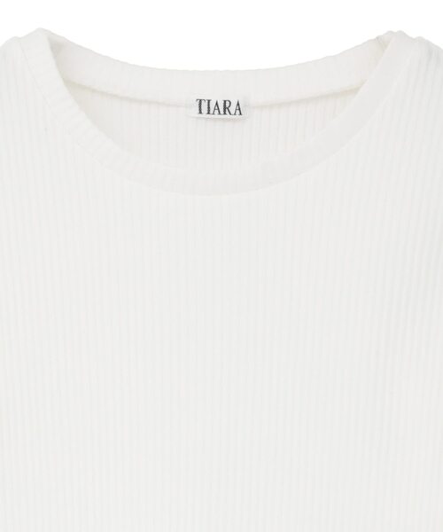 Tiara(ティアラ)の「コンパクトリブトップス(Tシャツ/カットソー・レディース・イエロー/ホワイト/ブラック・FREE)」の15枚目の写真