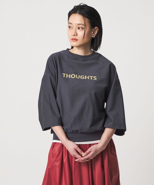A DAY IN THE LIFE UNITED ARROWS(アデイインザライフユナイテッドアローズ)の「バックウラケ プリントプルオーバー 7分袖 <A DAY IN THE LIFE>(Tシャツ/カットソー・レディース・オフホワイト/ライム/ライトグレー/ロイヤルブルー・FREE)」の4枚目の写真