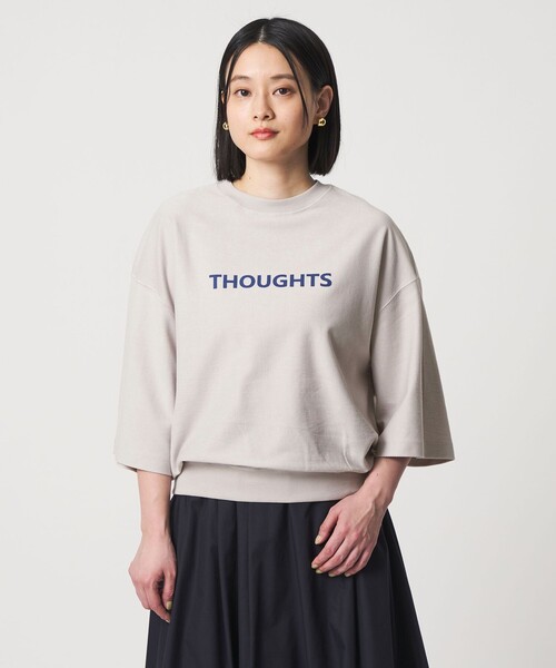 A DAY IN THE LIFE UNITED ARROWS(アデイインザライフユナイテッドアローズ)の「バックウラケ プリントプルオーバー 7分袖 <A DAY IN THE LIFE>(Tシャツ/カットソー・レディース・オフホワイト/ライム/ライトグレー/ロイヤルブルー・FREE)」の1枚目の写真