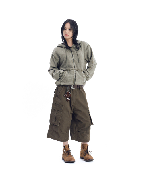 AAKAM(アーカム)の「Knee Pin-Tuck Bermuda Cargo Pants (Brown)(その他パンツ・レディース・その他・1/2)」の8枚目の写真