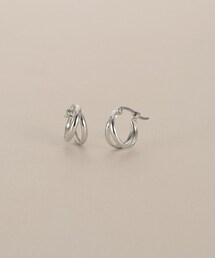 K10月甲中折れ フープピアス（ピアス（両耳用））｜COCOSHNIK