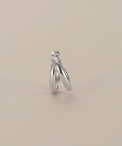 COCOSHNIK(ココシュニック)の「プラチナ 甲丸スプリット フープピアス(ピアス(両耳用)・レディース・プラチナム・00)」の3枚目の写真