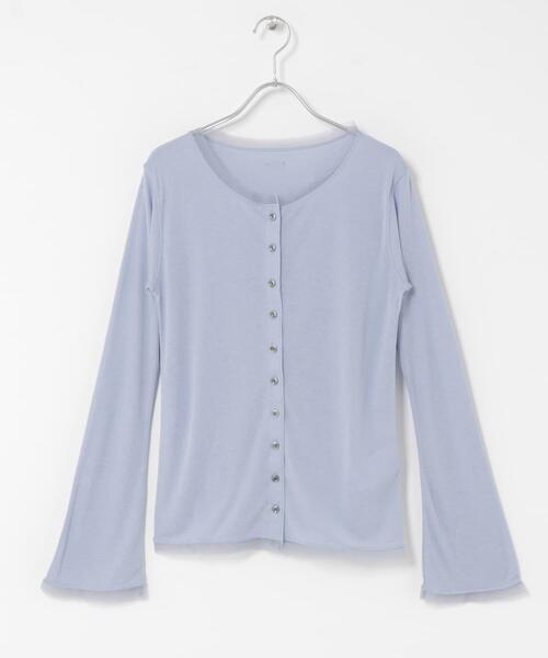 SENSE OF PLACE by URBAN RESEARCH（センスオブプレイスバイアーバンリサーチ）の「チュールシアーレイヤードカットカーディガン（カーディガン/ボレロ・レディース・チャコールグレー/ライトブルー/アイボリー・ONE）」の19枚目の写真