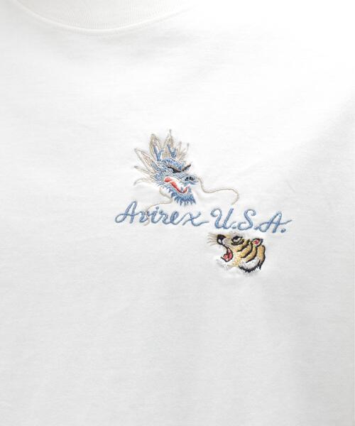 AVIREX(アヴィレックス)の「SOUVENIR T-SHIRT "TIGER & DRAGON" / スーベニア Tシャツ ”タイガー&ドラゴン” / AVIREX / アヴィレックス(Tシャツ/カットソー・メンズ・ブラック/ホワイト系2/ネイビー・L/M/2XL/XL)」の19枚目の写真