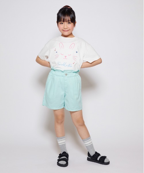 Right-on(ライトオン)の「VIVIAN BLUE(ヴィヴィアンブルー)ウエストフリルショートパンツ(その他パンツ・キッズ・ライラック/ブラック/ライム/ライトインディゴブルー/ダークインディゴブルー/ダークグレー・110/120/130/140/150/160)」の15枚目の写真
