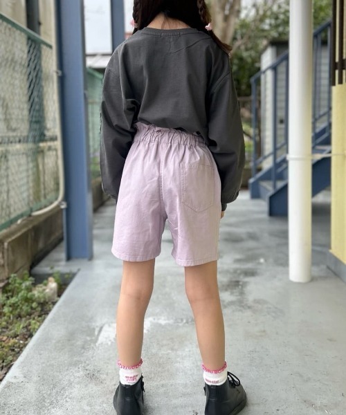 Right-on(ライトオン)の「VIVIAN BLUE(ヴィヴィアンブルー)ウエストフリルショートパンツ(その他パンツ・キッズ・ライラック/ブラック/ライム/ライトインディゴブルー/ダークインディゴブルー/ダークグレー・110/120/130/140/150/160)」の14枚目の写真