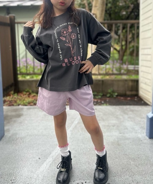 Right-on(ライトオン)の「VIVIAN BLUE(ヴィヴィアンブルー)ウエストフリルショートパンツ(その他パンツ・キッズ・ライラック/ブラック/ライム/ライトインディゴブルー/ダークインディゴブルー/ダークグレー・110/120/130/140/150/160)」の12枚目の写真