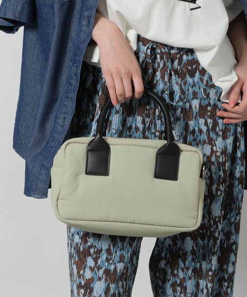 LAKOLE（ラコレ）の「2WAY横長ミニボストンバッグ / 665329（ボストンバッグ・レディース・ライトグリーン/ライトグレー/ブラック・FREE）」の3枚目の写真
