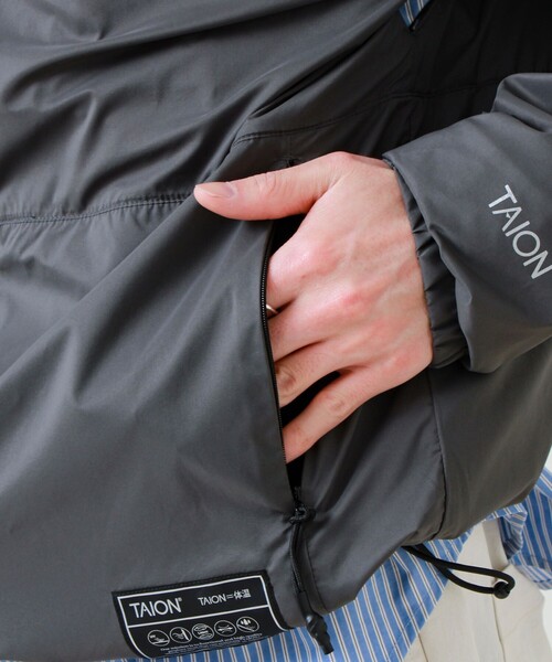 TAION(タイオン)の「【TAION/タイオン】LIGHT ZIP PK(ブルゾン・メンズ・ブラック/チャコールグレー・L/XL/M)」の19枚目の写真