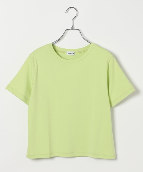LEPSIM(レプシィム)の「スムースベーシックT2 639421(Tシャツ/カットソー・レディース・ブラック/オフホワイト/ベージュ/ライトグリーン/オレンジ・FREE)」の4枚目の写真