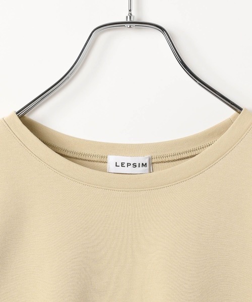 LEPSIM（レプシィム）の「スムースベーシックT2　639421（Tシャツ/カットソー・レディース・ブラック/オフホワイト・FREE）」の4枚目の写真