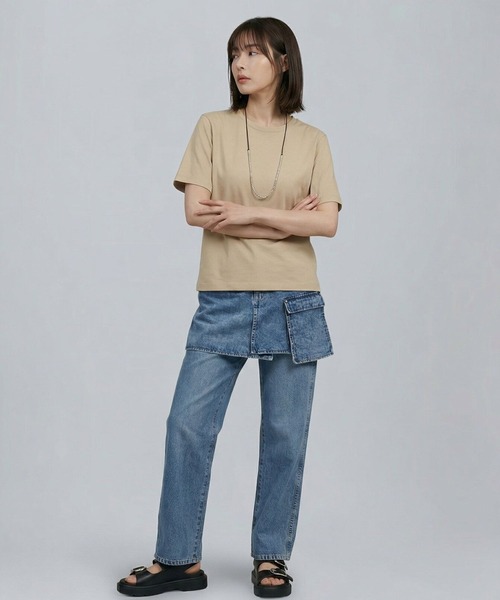 LEPSIM(レプシィム)の「スムースベーシックT2 639421(Tシャツ/カットソー・レディース・ブラック/オフホワイト/ベージュ・FREE)」の21枚目の写真