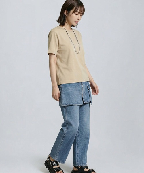 LEPSIM(レプシィム)の「スムースベーシックT2 639421(Tシャツ/カットソー・レディース・ブラック/オフホワイト/ベージュ・FREE)」の22枚目の写真