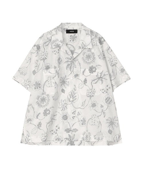 ZUCCa(ズッカ)の「DRAWING FLOWER PRINT / S(シャツ/ブラウス・レディース・ホワイト/イエロー/ブラック・M size/XL)」の2枚目の写真