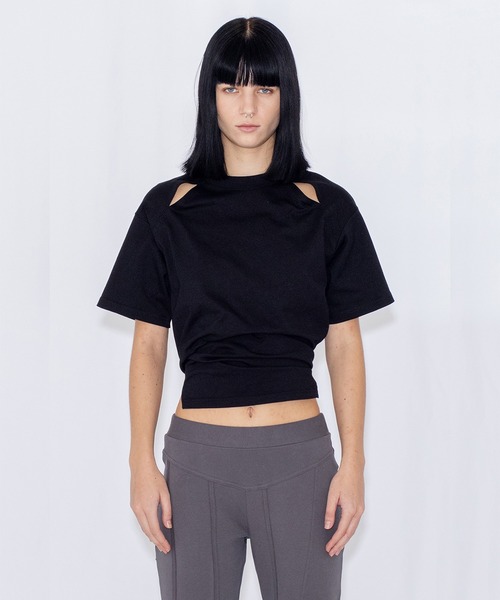 VIAVANDA(ヴィアヴァンダ)の「DEFORMATION TEE(Tシャツ/カットソー・レディース・ホワイト/ブラック・FREE)」の14枚目の写真
