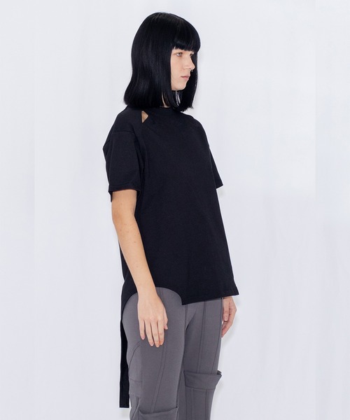 VIAVANDA(ヴィアヴァンダ)の「DEFORMATION TEE(Tシャツ/カットソー・レディース・ホワイト/ブラック・FREE)」の15枚目の写真