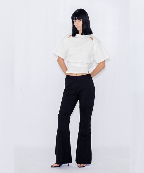 VIAVANDA(ヴィアヴァンダ)の「DEFORMATION TEE(Tシャツ/カットソー・レディース・ホワイト/ブラック・FREE)」の8枚目の写真
