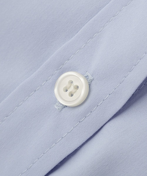 CRAFT STANDARD BOUTIQUE(クラフトスタンダードブティック)の「遮熱 クロップドレングスシャツ(シャツ/ブラウス・レディース・ベージュ/サックスブルー/ブラック/ホワイト・FREE)」の6枚目の写真