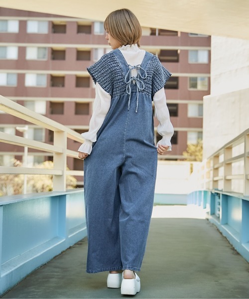 GORGE(ゴージ)の「《シャーリングデニムオールインワン》オールインワン/カジュアル/春夏秋/全3色(つなぎ/オールインワン・レディース・ブルー/サックスブルー/ブラック・F)」の9枚目の写真