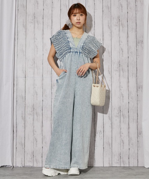 GORGE(ゴージ)の「《シャーリングデニムオールインワン》オールインワン/カジュアル/春夏秋/全3色(つなぎ/オールインワン・レディース・ブルー/サックスブルー/ブラック・F)」の10枚目の写真