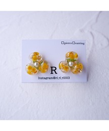 【R】1017 小さなミモザフラワーピアス(MA)