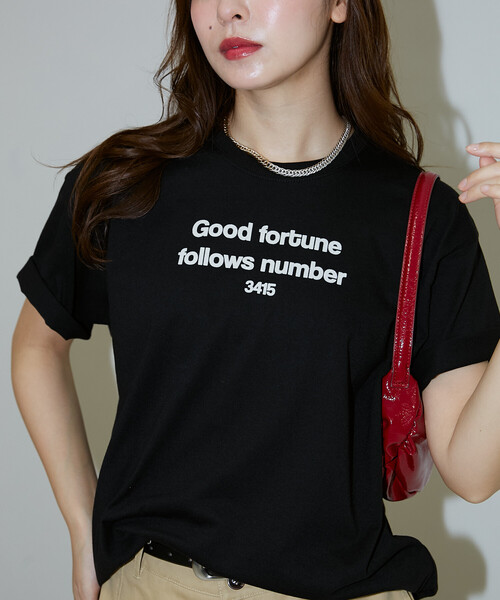 PUBLUX(パブリュクス)の「PUBLUX/パブリュクス フロッキー ロゴ Tシャツ 限定展開(Tシャツ/カットソー・レディース・ブラウン/ライトグレー/ブラック/ネイビー・フリ-)」の11枚目の写真