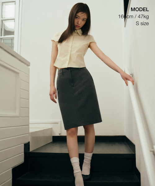 MUSINSA STANDARD WOMAN（ムシンサスタンダードウーマン）の「ウーマンズローウエストニレンススカート[ミディアムグレー]（スカート・レディース・その他・SMALL/MEDIUM/LARGE/X-SMALL）」の10枚目の写真