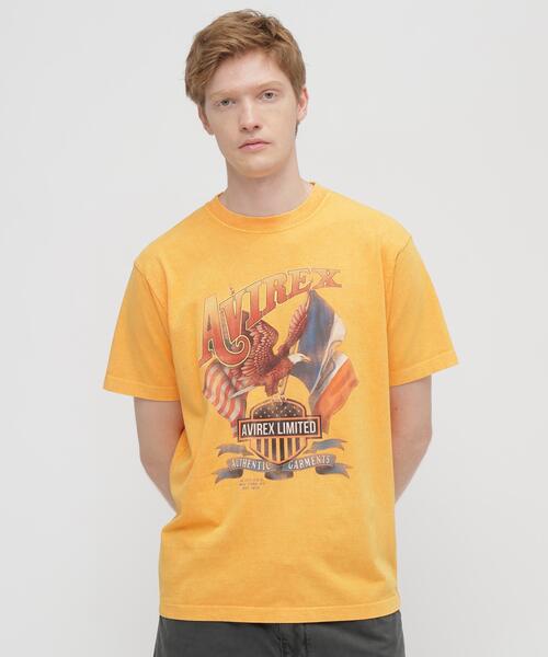 AVIREX(アヴィレックス)の「《直営店限定》FADE S/S T-SHIRT ”EAGLE” / フェード 半袖Tシャツ ”鷲” / AVIREX / アヴィレックス(Tシャツ/カットソー・メンズ・ホワイト系2/チャコールグレー/オレンジ・XL/L/M/2XL)」の6枚目の写真