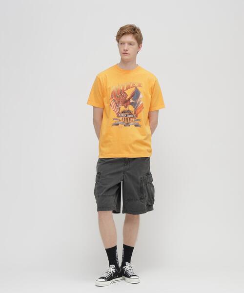 AVIREX(アヴィレックス)の「《直営店限定》FADE S/S T-SHIRT ”EAGLE” / フェード 半袖Tシャツ ”鷲” / AVIREX / アヴィレックス(Tシャツ/カットソー・メンズ・ホワイト系2/チャコールグレー/オレンジ・XL/L/M/2XL)」の7枚目の写真