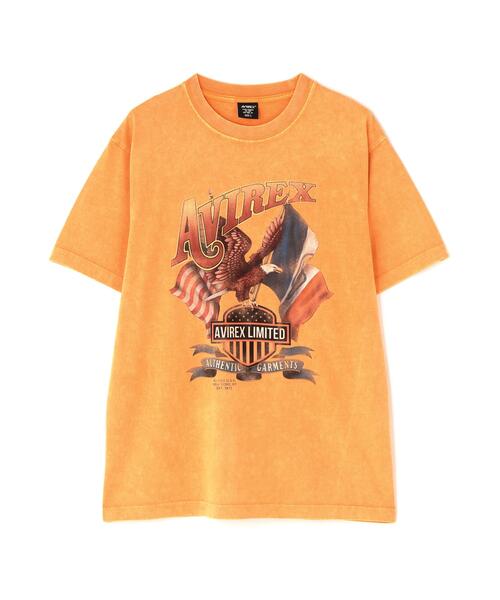 AVIREX(アヴィレックス)の「《直営店限定》FADE S/S T-SHIRT ”EAGLE” / フェード 半袖Tシャツ ”鷲” / AVIREX / アヴィレックス(Tシャツ/カットソー・メンズ・ホワイト系2/チャコールグレー/オレンジ・XL/L/M/2XL)」の8枚目の写真