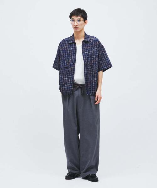 JOURNAL STANDARD（ジャーナルスタンダード）の「Airform / エアフォーム サッカー 半袖 シャツ（シャツ/ブラウス・メンズ・グレー/ブラウン/コバルトブルー/ネイビー・LARGE/MEDIUM）」の21枚目の写真