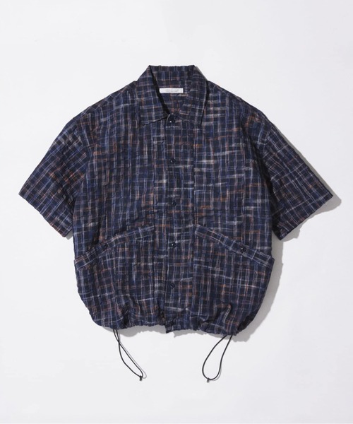 JOURNAL STANDARD（ジャーナルスタンダード）の「Airform / エアフォーム サッカー 半袖 シャツ（シャツ/ブラウス・メンズ・グレー/ブラウン/コバルトブルー/ネイビー・LARGE/MEDIUM）」の4枚目の写真
