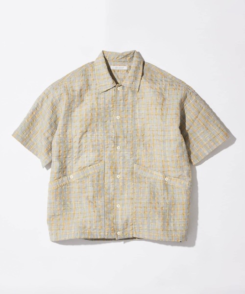 JOURNAL STANDARD（ジャーナルスタンダード）の「Airform / エアフォーム サッカー 半袖 シャツ（シャツ/ブラウス・メンズ・グレー/ブラウン/コバルトブルー/ネイビー・LARGE/MEDIUM）」の2枚目の写真