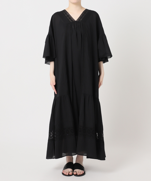 JOURNAL STANDARD relume(ジャーナルスタンダード レリューム)の「コットンボイルVネックレースワンピース(ワンピース・レディース・ブルー/ブラック・FREE)」の13枚目の写真