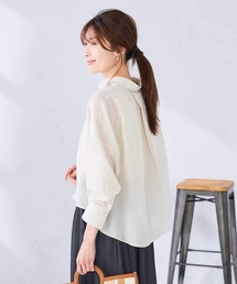 a.v.v（アーヴェヴェ）の「【洗える/接触冷感/雑誌InRed(宝島社)5月号掲載】クロップド丈セミシアーシャツ（シャツ/ブラウス）」