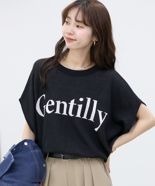 Aletta vita（アレッタビータ）の「ロゴジャガードドルマンプルオーバー（Tシャツ/カットソー・レディース・ダークブラウン/ブラック/ライトグレー・M）」の2枚目の写真