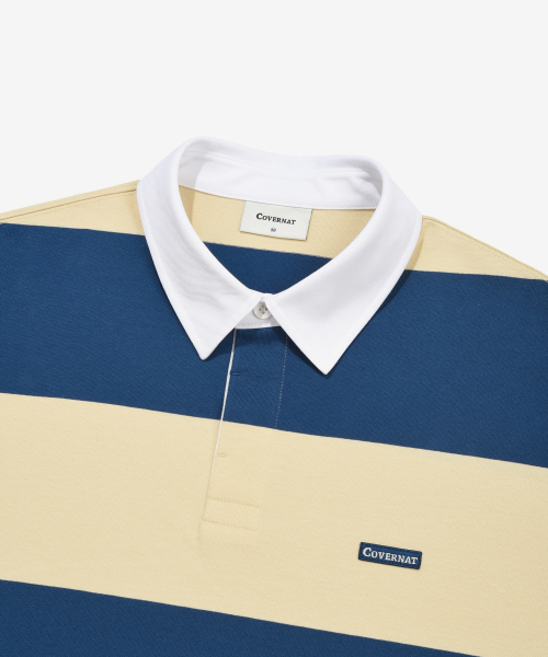 COVERNAT(カバーナット)の「ストライプラグビー襟Tシャツイエロー(ポロシャツ・レディース・その他・X-SMALL/SMALL/MEDIUM/LARGE/X-LARGE/XX-LARGE)」の6枚目の写真
