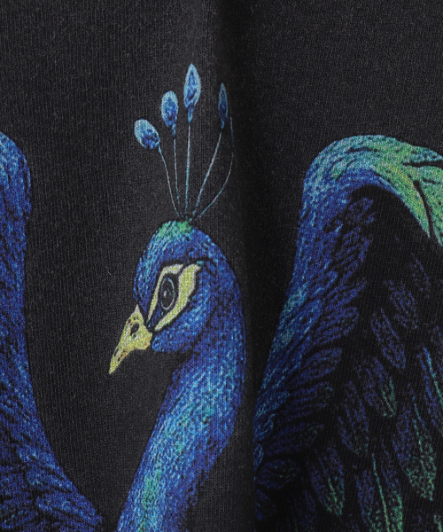 F-LAGSTUF-F(フラグスタフ)の「F-LAGSTUF-F / フラグスタフ "PEACOCK" TEE(Tシャツ/カットソー・メンズ・ブラック/ホワイト・MEDIUM/LARGE)」の5枚目の写真