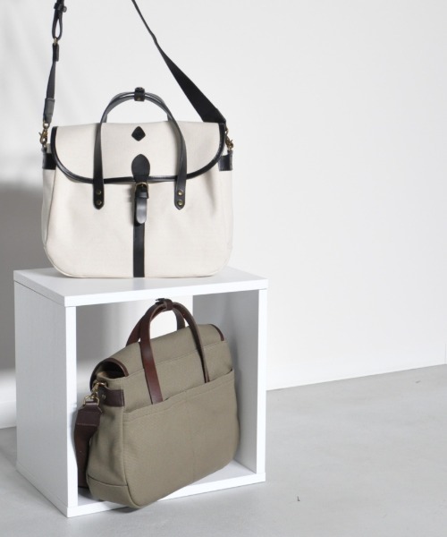 帆布×本革 A4収納可能】CL3755 GRAN 2WAY BAG（ショルダーバッグ