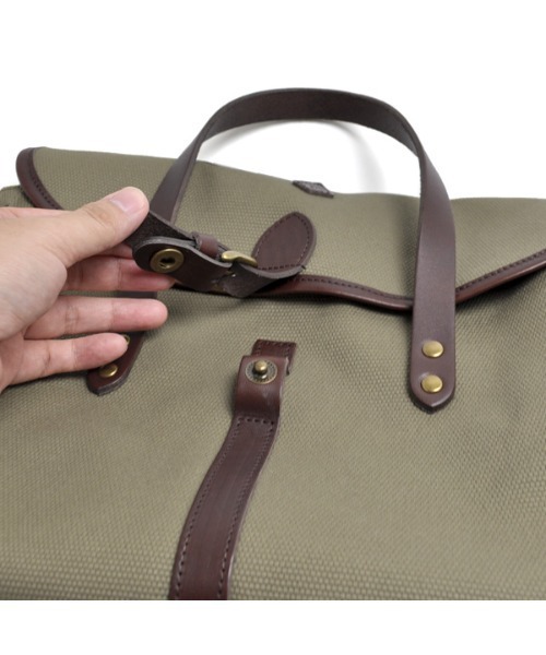 CLEDRAN(クレドラン)の「【帆布×本革 A4収納可能】CL3755 GRAN 2WAY BAG(ショルダーバッグ・レディース・オリーブ/サンドベージュ/ブラック・FREE)」の16枚目の写真