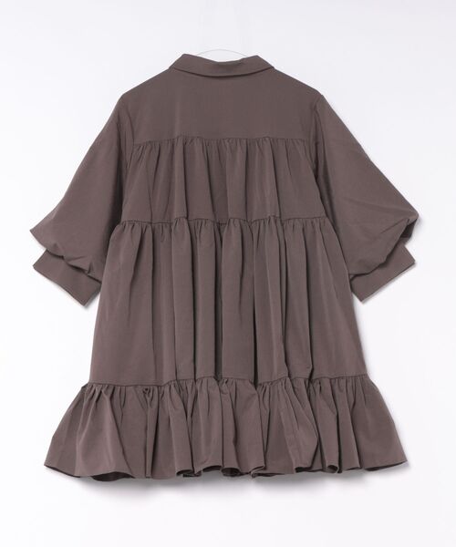 apres jour clair（アプレジュールクレア）の「【apres jour clair】ショートスリーブティアードチュニックシャツ（シャツ/ブラウス・レディース・ミント/チャコールグレー/オフホワイト・フリー/X-LARGE）」の13枚目の写真