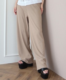 綿タッチリブストレートパンツ