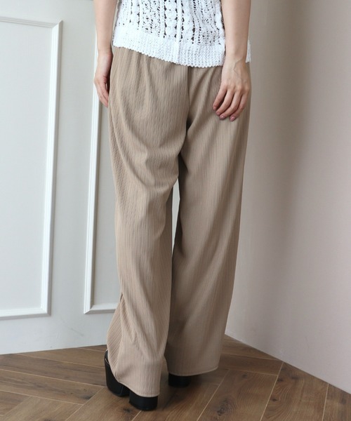 INTERPLANET(インタープラネット)の「綿タッチリブストレートパンツ(その他パンツ・レディース・ベージュ/ブラック/グレイッシュベージュ・MEDIUM/LARGE)」の6枚目の写真