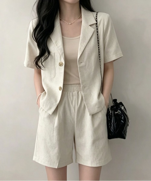 apolina 23SS セットアップ セール】スーツジャケット&ショートパンツセットアップ（セットアップ