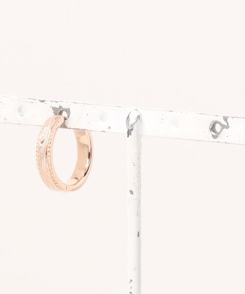 IRIEBEACH（アイリービーチ）の「Milgrain hoop pierce/【ハワイアンジュエリー】【サージカルステンレス】【金属アレルギー対応】【IRIEBEACH / アイリービーチ】つけっぱなしOK（ピアス（片耳用）・レディース・ゴールド/ピンク/シルバー・FREE）」の13枚目の写真