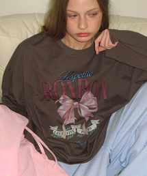 VINTAGE DOUBLE RIBBON LONG SLEEVE CHARCOAL