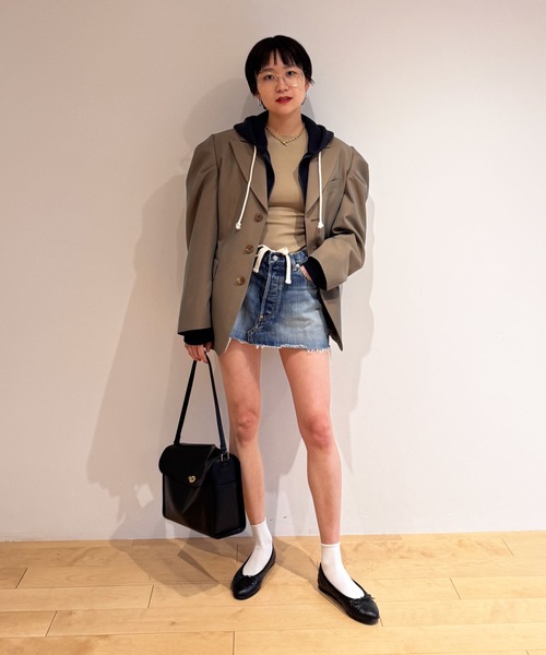 HOLIDAY（ホリデイ）の「LEATHER FLAP BAG M レザーフラックバッグM（ショルダーバッグ・レディース・ブラック・ONE SIZE）」の7枚目の写真